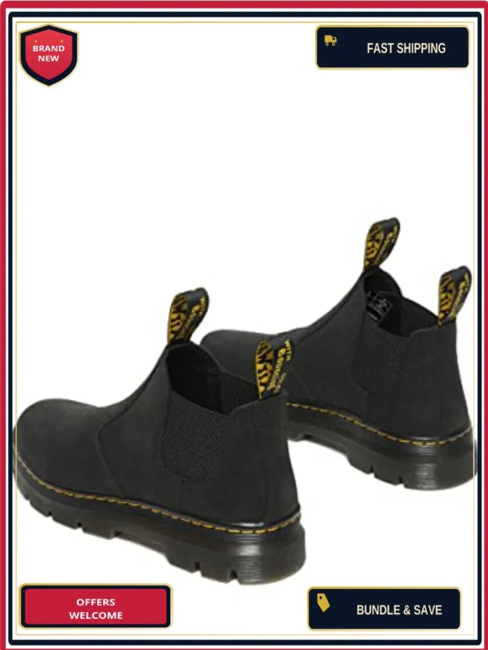 Men's Chelsea Boots Leather Ankle Boots Pull-On Block Heel